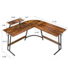 L-shaped Computer Desk Large Home Office Writing Workstation Corner Desk