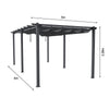 Garden Pergola Awning Gazebo Outdoor Canopy Backyard Party Barbecue Shelter 3X6M