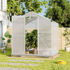 6x6FT Walk-In Greenhouse Aluminium Frame Polycarb Panel Planting Cabin