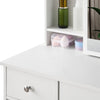 Dressing Table Wood Makeup Desk White with Mirror 5 Drawers Stool Shelf Bedroom