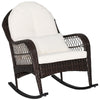 Outdoor Patio Rattan Chair Wicker Sturdy Rocking Armchair Garden Furniture Set