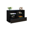 LED Sideboard High Gloss Buffet Cupboard Drawers Cabinet TV Unit For Living Room