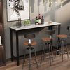 120cm Long Marble Bar Table Counter Height Pub Bar Cafe Breakfast Dining Table