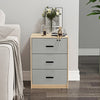 3 Drawer Wooden Bedroom Bedside Cabinet Furniture Storage Nightstand Side Table