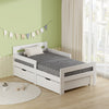 Junior Wooden Bed Toddler Solid Pine Wood Children's Kids Bed Frame White