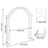 Extra Large Arch Wedding Backdrop Stand Metal Garden Arbor Shelf w/ Stable Base