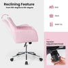 Home Office Leisure Chair Adjustable Swivel Dutch Velvet Task Chairs-Pink