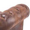 CHESTERFIELD Sofa Armchair Club Large Chair Button in Antique Brown FAUX LEATHER