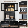 Freestanding Buffet Cupboard Kitchen Pantry Cabinet-Black
