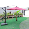 Cantilever Garden Hanging Sun Umbrella Banana Parasol Sunshade with Crank System