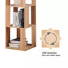 190cm Rotating Bookcase, Freestanding Bookshelf for Living Room, Corner Bookcase