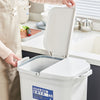 Kitchen Rubbish Waste Bin Recycling Dual Multi Compartment Pedal Dustbins Wheels