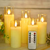 3 OR 5PCS LED Flameless Candles Remote Flickering Pillar Timer Battery Operated
