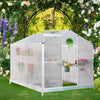 10x6ft Walk-In Greenhouse Plants Grow House Polycarbonate Panels Aluminium Frame
