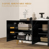 Storage Cabinet, Sideboard with Adjustable Shelves, Black