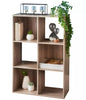 6 Cube Wooden Bookcase Shelving Storage Display Shelves Wood Unit Free Standing