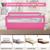 Toddlers Fold Down Bed Rail Guards 150 cm Baby Bed Guard Rail-Pink