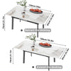 Extra Long Extendable Dining Table Strong Stains-proof Kitchen Table For Party