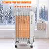 7 Fin Oil Filled Radiator Electric Portable Heater 3 Heat Thermostat Column UK