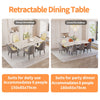 Extra Long Extendable Dining Table Strong Stains-proof Kitchen Table For Party