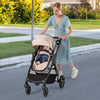 High Landscape Toddler Pushchair with Aluminum Frame & EVA Wheels-Beige