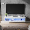 130cm Wall Mounted TV Unit Cabinet Floating TV Stand High Gloss With LED Lights