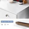 White Large Dressing Table LED Bulbs Mirror Drawers Stool Storage Makeup Desk