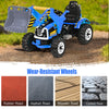 12V Battery Powered Kids Ride On Excavator Electric Motorized Truck Toy-Blue