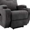 Electric 8 Point Massage Fabric Riser & Recliner Chair Heated Sofa Armchair Grey