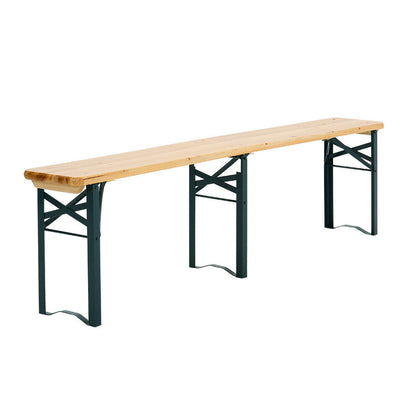 2PCS 177cm Long Portable Folding Wooden Beer Bench Outdoor Picnic Dining Chair