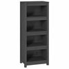 GuyAna Book Cabinet Grey 50x35x125.5 Solid Wood Pine,wooden bookcase free M3E4