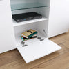 Modern TV Stand White/Black TV LED Entertainment High Gloss Doors Unit Cabinet