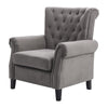Velvet Lounge Armchair Fireside High Wing Back Accent Sofa Chair Cushioned Seat