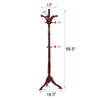 Solid Wood Coat Rack Stand Clothes Hanging Rail Rack Shelf Closet Portable Use