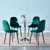 Round Glass Dining Table Office Negotiation Table Chairs Business Meeting Set UK