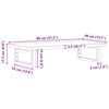 Basin Shelf Wall Mounted Steel and Solid Wood Beech