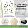 8-Tier Tall Wooden Plant Stand Rack Curved Half Moon Shape Ladder Planter Shelf