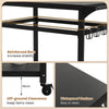 Outdoor Grill Cart Pizza Oven Table Food Prep Worktable BBQ Trolley Lockable