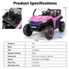 Costway Kids Electric Ride On Car 2-Seater 12V Battery Powered UTV-Pink