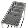 Catering Sink Kitchen Stainless Steel Single/Double Bowl Drainer Unit Prep Table