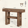 105cm Farmhouse Console Table, 2-Tier Narrow Entryway Sofa Table Behind Couch