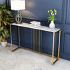 Golden Marble Console Table Side End Sofa Table for Living Room Bedroom Kitchen