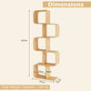 Decorative Storage Organizer 5-Tier Bamboo Bookshelf-Natural
