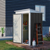 Metal 5x3FT Steel Sheds Outdoor Storage Garden Shed Pent Roof Tools Storage UK