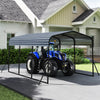 440 x 300 cm Heavy-Duty Metal Carport Garage Car Shelter Car Canopy Tent