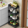 Kitchen Storage Stand Trolley Organiser Basket Fruit Vegetable Rack On Wheels