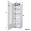 High Gloss White Tall Display Cabinet Cupboard Storage Sideboard with LED Lights