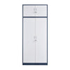 Extra Tall 225cm Storage Cabinet Lockable Steel Garage Office Workshop Cupboard