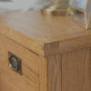 Baysdale Rustic Oak 3 Drawer Bedside Cabinet / Bedroom Lamp Table / Nightstand