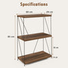 3-Tier Multipurpose Display Rack Industrial Bookshelf Home Storage Shelving Unit